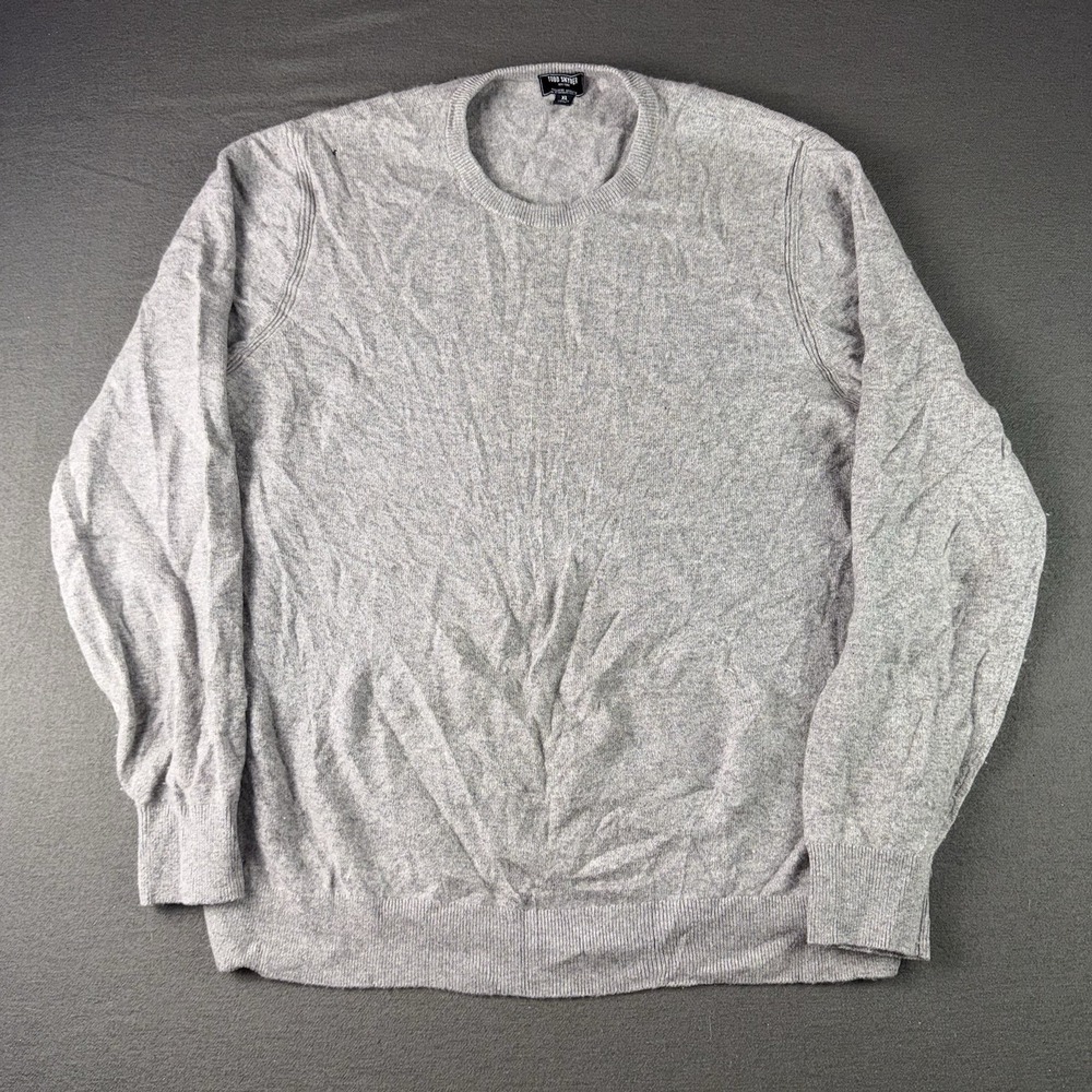 Todd Snyder Mens XL 100% Cashmere Gray Crew Neck Sweater 31-SW3677-GY100